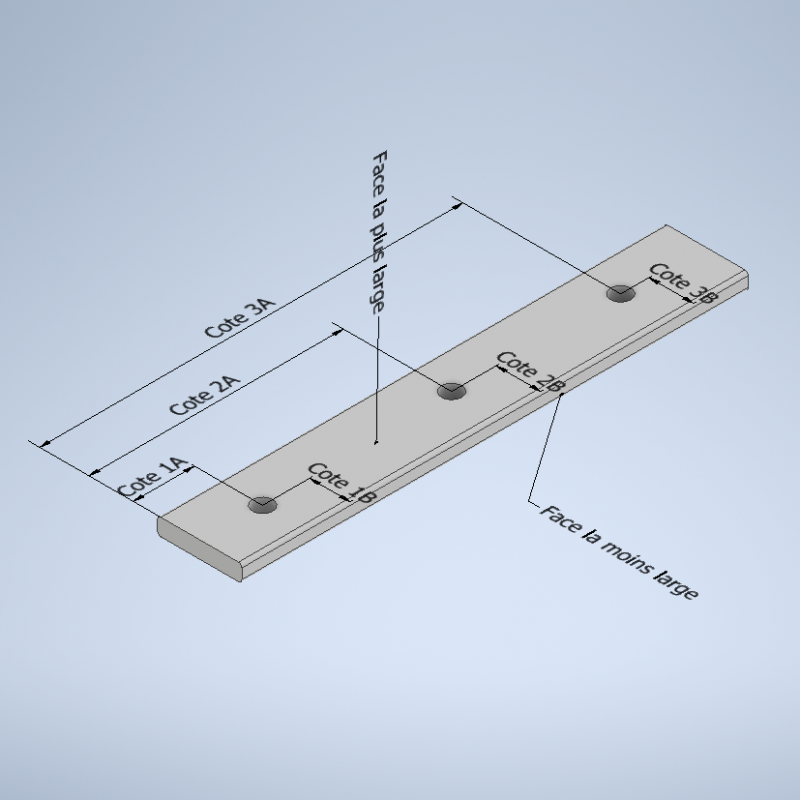 Barres carrées aluminium sure mesure