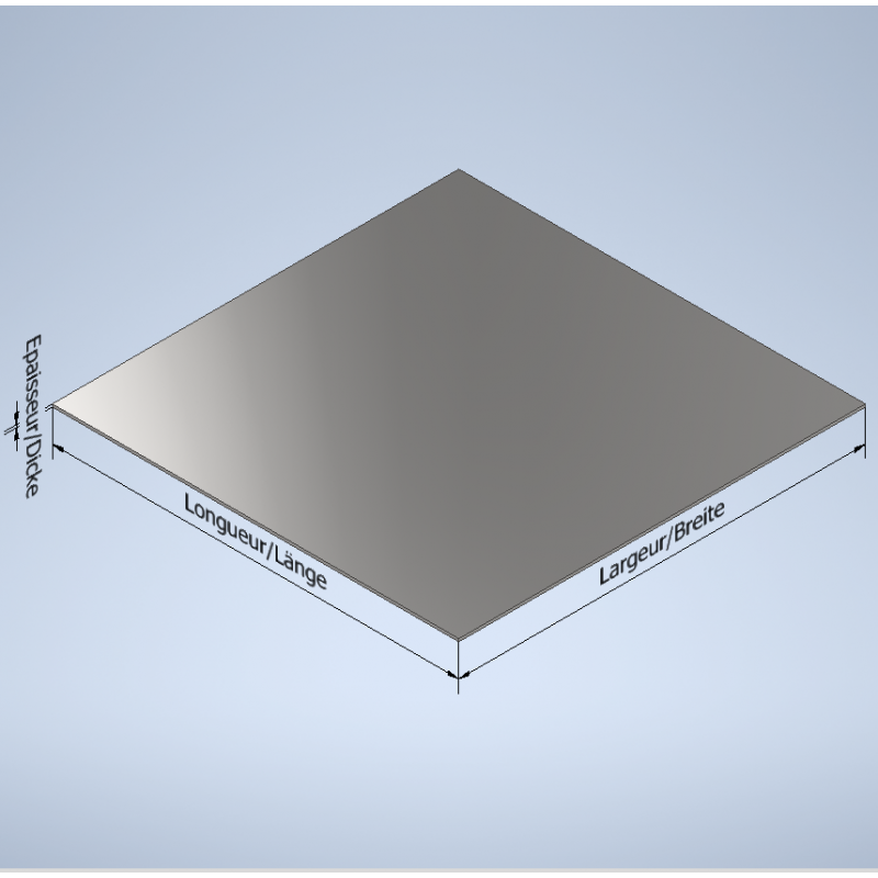 Tôle D'acier S235JR - 1,5 Mm D'épaisseur - 200 X 500 Mm - Pour Bricolage, Carrosserie Et Construction